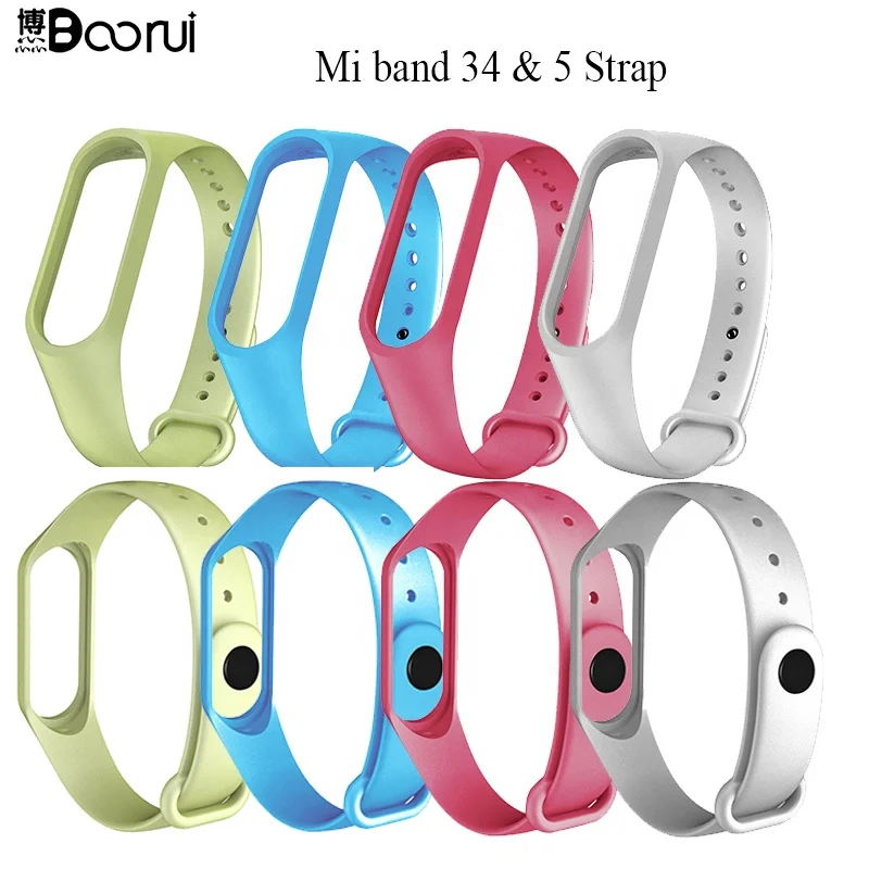 

BOORUI Metal-plated colorful pulseira miband 3 4 5 straps mi banda 5 correa Watch band accessories for xiaomi mi band 3 4 5, Double colorful styles