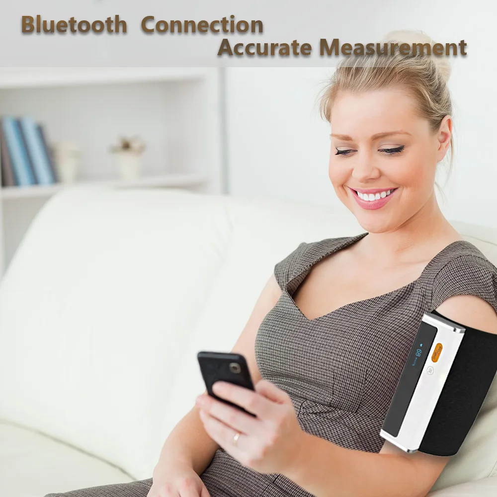 Wellue Armfit Plus Rechargeable Battery App Portable ECG Automatic Digital Blood Pressure Monitor