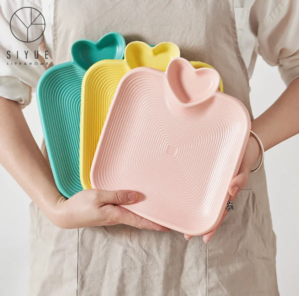 

Hot Sale Kitchen Plate Sets Dinnerware Ceramic Large Cute Plates 1270, Yellow