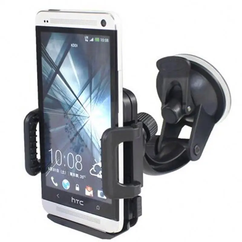 

Foldable mobile cell phone car mount holder telescopic suction cup car dash board bracket TOL8e silicon suction cup phone holder, Black