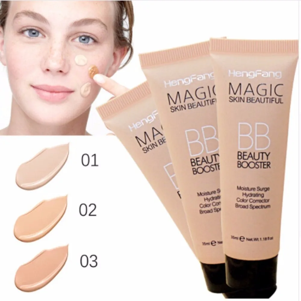 

Makeup Concealer Long Lasting Face Whitening 3 Skin Color TSLM1 HengFang Natural Brighten Liquid Foundation BB Cream Base
