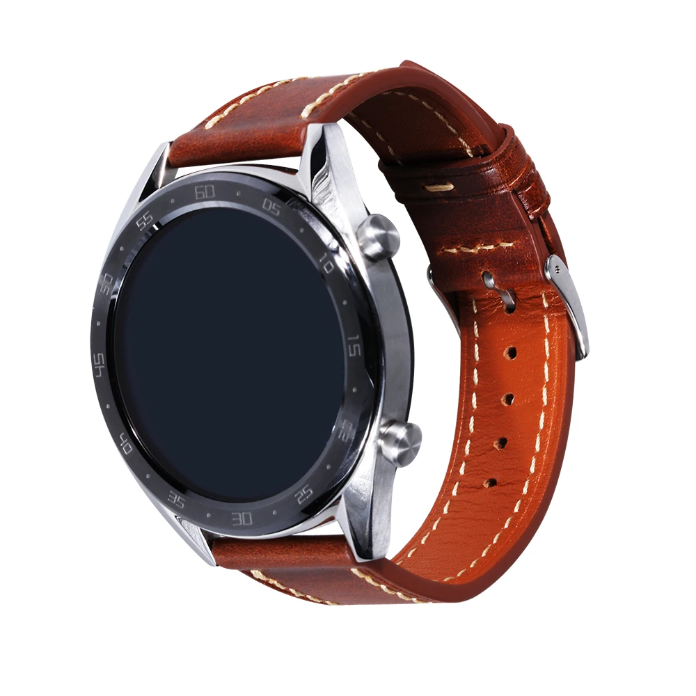 

Full grain leather watch strap for huawei gt, Brown/red/black/coffee/green/blue