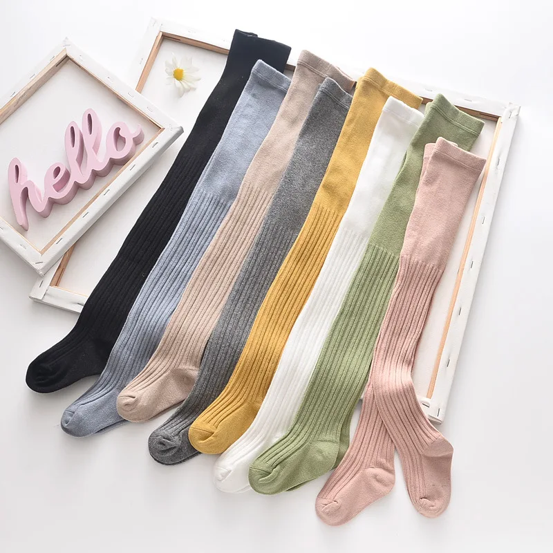 

Kids Leggings Girls Cotton Infant Baby Toddler Newborn Solid Casual Stockings Children 0-12T Spring Autumn Pantyhose socks B1, As photo
