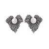 e971253d Multiple Ear Piercings Classy Deepika Padukone Vintage Silver Plated Single Pearl Leaf Earrings Stud For Western Dress