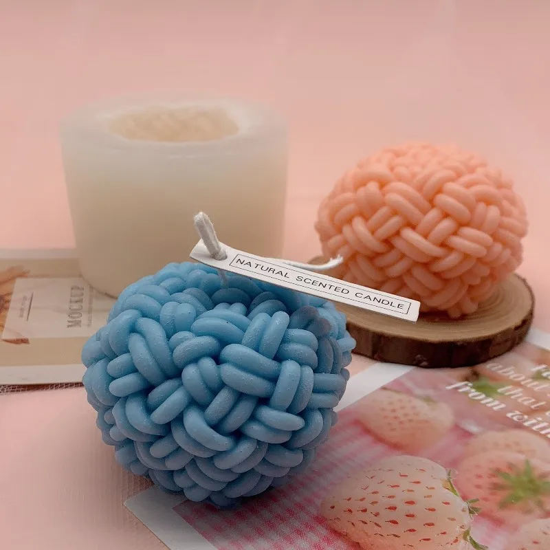 

Wool Ball Silicone Mold Korea Ins Wind Woolen Style Scented Candle Silicone Mold