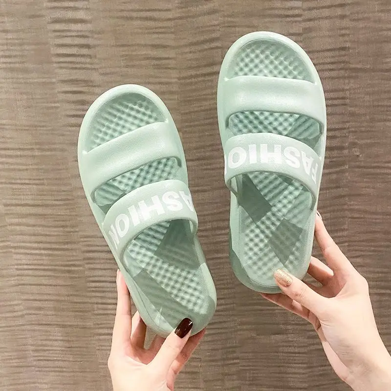 

2021 HAPPY CHINA 2020women summer beach slipper fashion thick sole heels slippers women summer ladies sandals slip on shoes