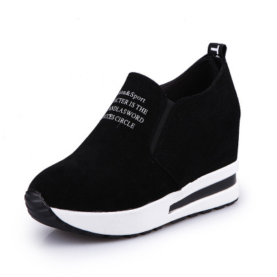 

HLS0104 summer wholesale light wedges shoes casual high 8cm black pu casual comfortable shoes for women, Red black