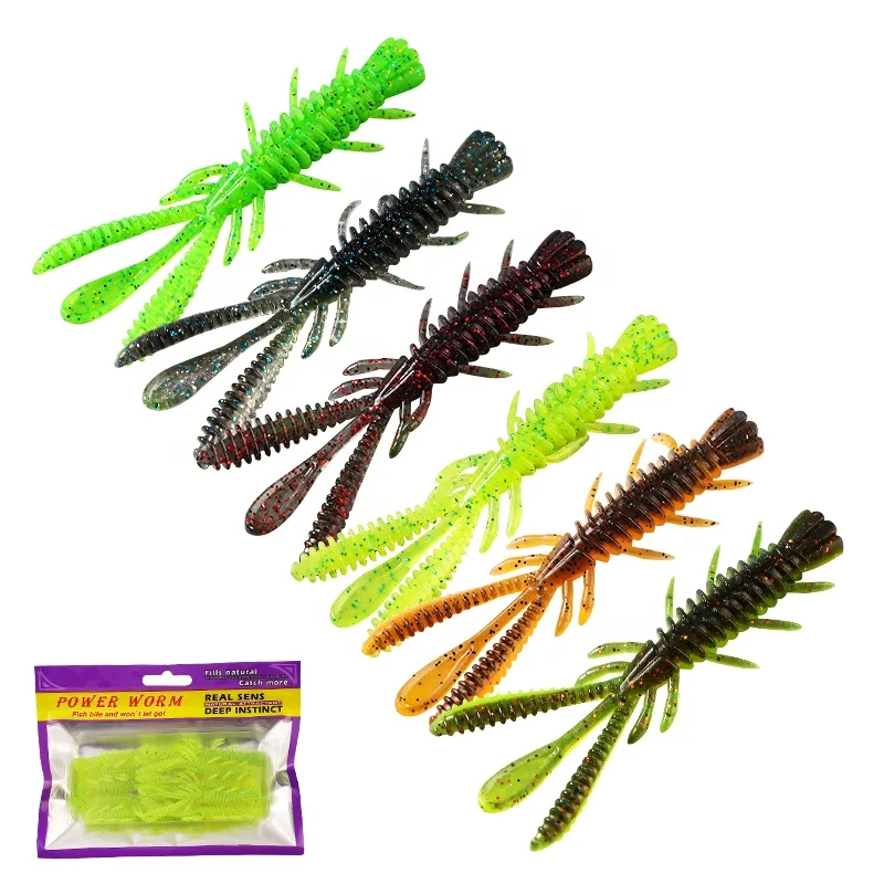 Palmer 70mm 2.5g shrimp lure soft plastic Attractive Scent TPE Plastic Floating Bass soft shrimp lure Fishing Soft Bait