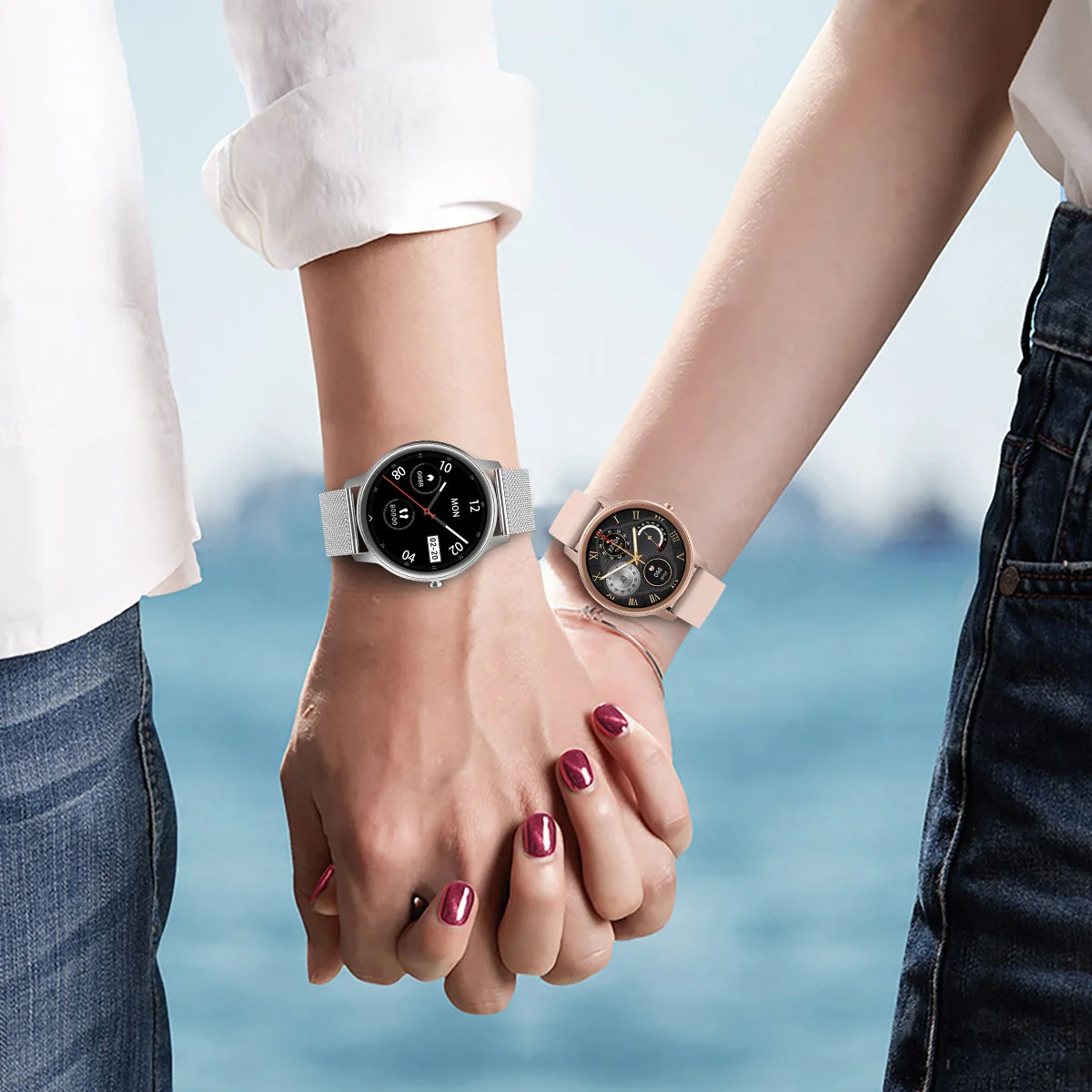 

DT56 smartwatch 2020 New amazon trend golden black silver steel rubber choose waterproof sport smart watch DT56