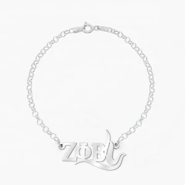 

Newest 316L Zeta Phi Beta Greek Letter Dove Sorority Stainless steel Bracelet, Multi