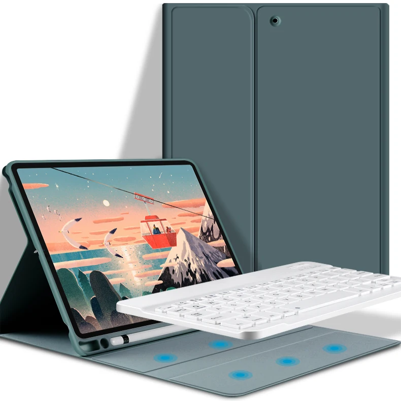 

2020 New Design Detachable Magnetic Protective Cases with Blue-tooth Keyboard Flip Leather Case for iPad Pro 11 2020 keyboard