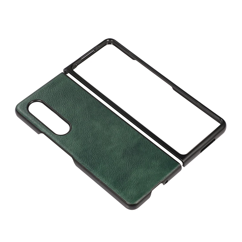 

for samsung z fold 3 PU Leather Case Wholesale price folding mobile full cover Genuine Leather Case for samsung z fold 3, 4 colors