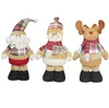 Hot custom plush christmas extendable santa claus doll with adjustable legs home furnishing articles