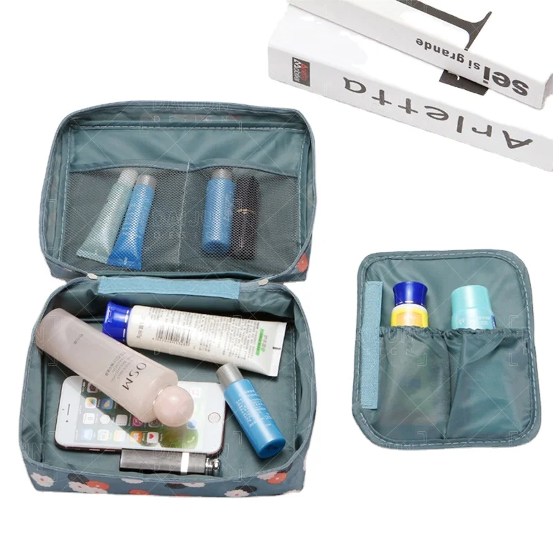 

Hot Sell Fashion Custom Polyester Ziplock Organizer Recycled Makeup Washing Cosmetic Bag&Case, Colorful