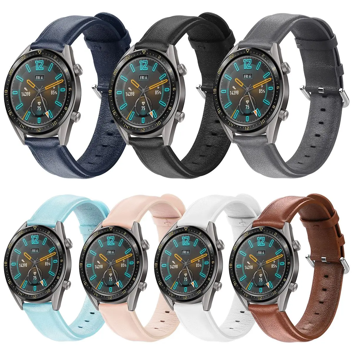 

For Huawei GT2 Smart Watch strap Genuine Leather Wrist Band Watch Strap  Band Width Watchbands