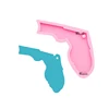 S610 shiny silicone florida state keychain mold for resin crafts DIY