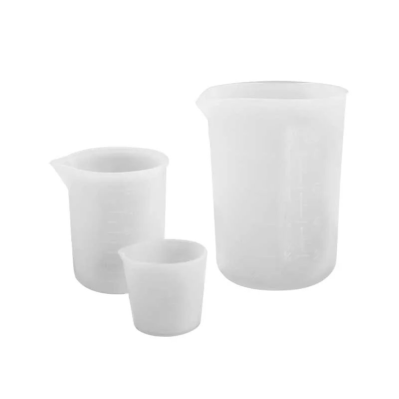 

High Quality Durable Heat Resistant Food Grade Silicone Measuring Cups Silicone Measuring Cup With Scale, Transparent