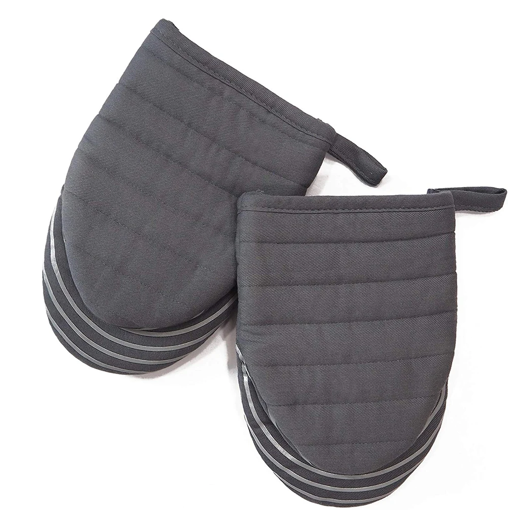 heat resistant internal protective cotton bbq kitchen oven mitts