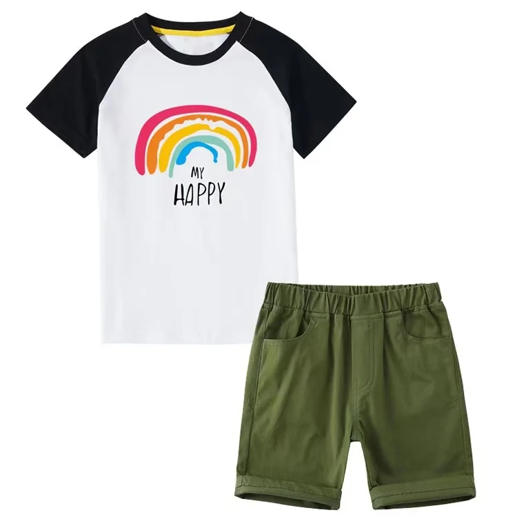 

Best Selling New Summer Printed Short-Sleeved T-shirt Kids Clothing Sets