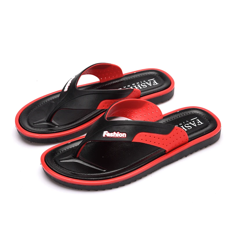 

Men Summer New Shoes Flip Flops Slippers, Blue/red