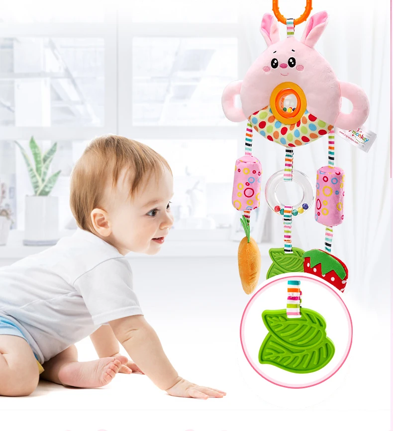 Plush Animal Bear Or Rabbit Large Wind Chimes Baby Hanging Crib Toy