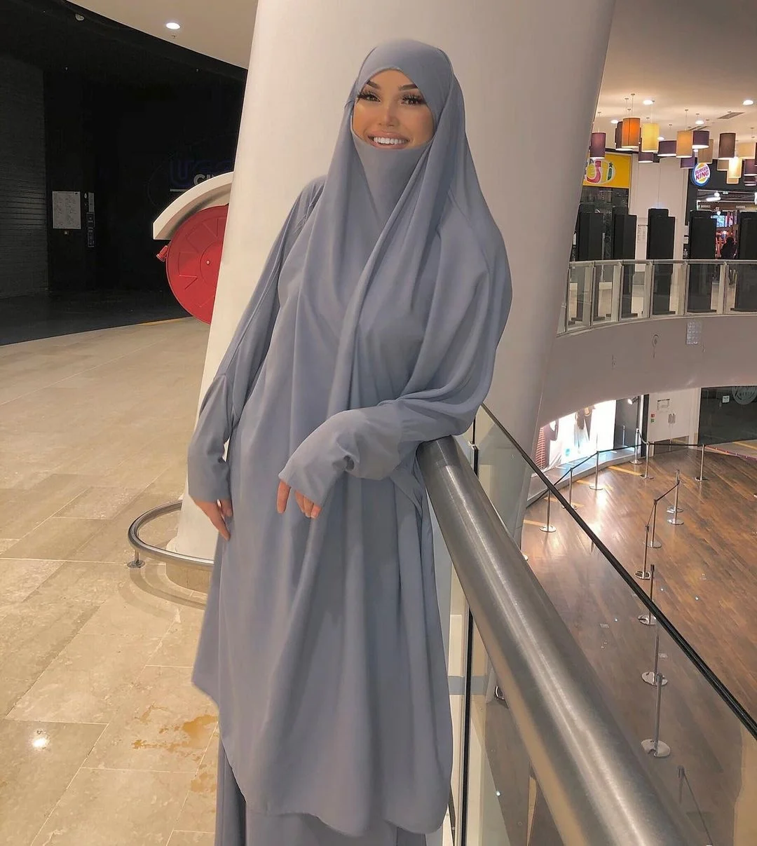 

1002 Kuwii new arrival hot selling two-piece khimar jilbab abaya muslim dress, 7 colors