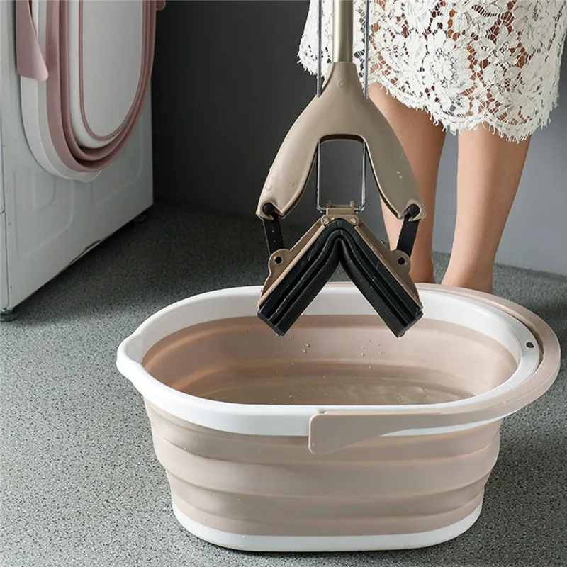 

Bafuluo korea style Retractable Outdoors Portable Collapsible Water Bucket with handle