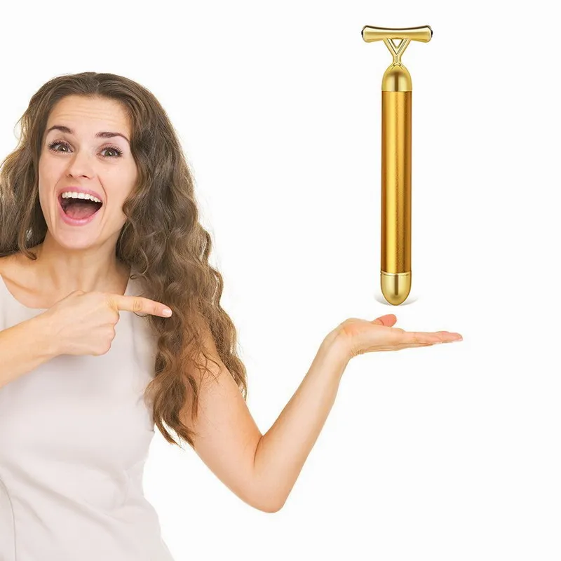 

New Product Ideas 2020 Beauty and Personal Care Roller Facial Massager 24K Gold Beauty Bar
