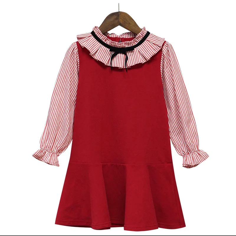 

2021 New Girls Dress Long Sleeve Version Fashion Children Skirt Dress Autumn Kid Dress