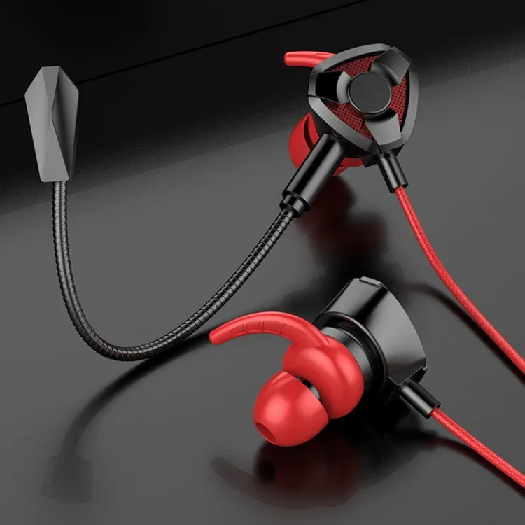 

OEM wired stereo mobile gaming headset headphones microphone cheap gaming headsets, Black/red
