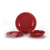Durable Non-Toxic Vintage Red Melamine Dinnerware Set