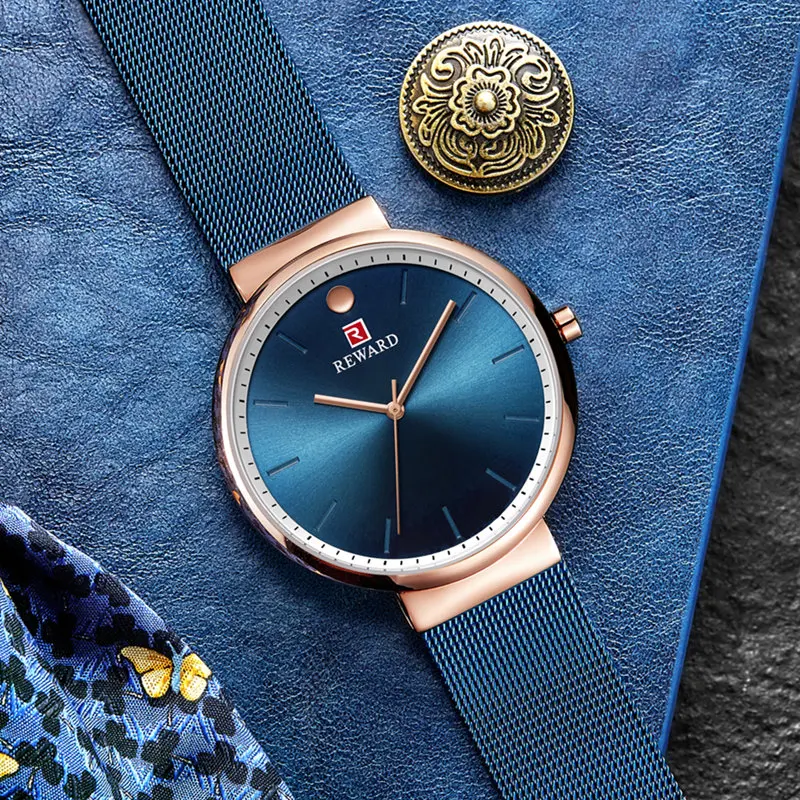 

Hot Reward Spot watch classic Exquisite wristwatch Alloy Ultra-thin Water Resistant quartz men's watches