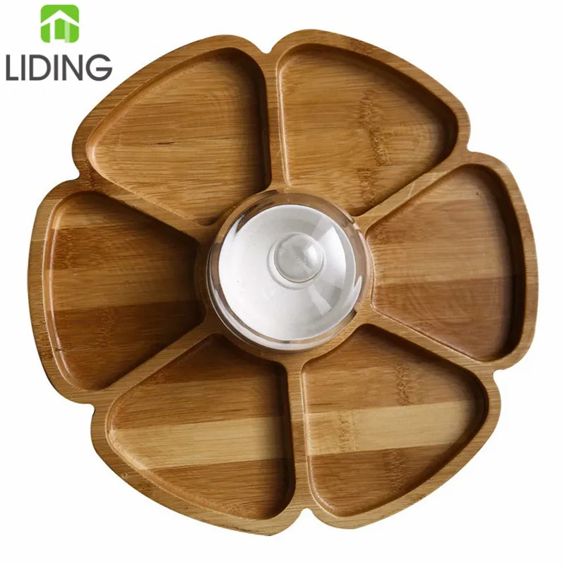 Bamboo Snack Serving Tray Buy Divided Bamboo Snack Tray,Snacks