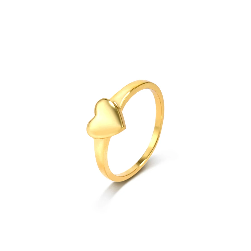 

minimalist heart rings gold 18k