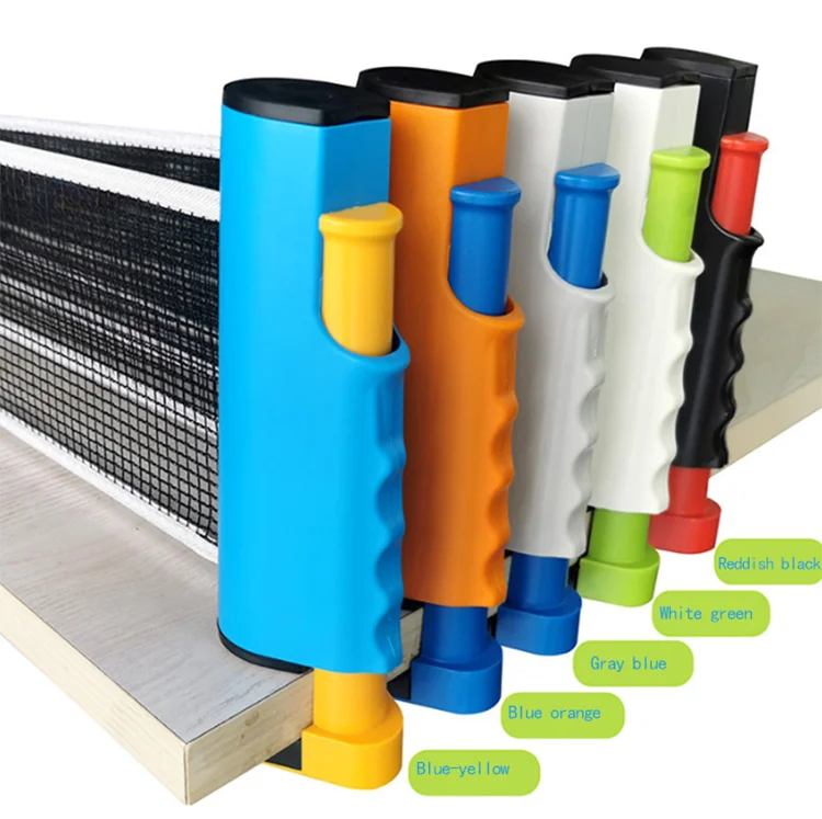

Special Offer Retractable Post Rack Indoor Adjustable Ping-pong Net Table Tennis Products, Reddish black,white green,gray blue,blue orange,blue yellow