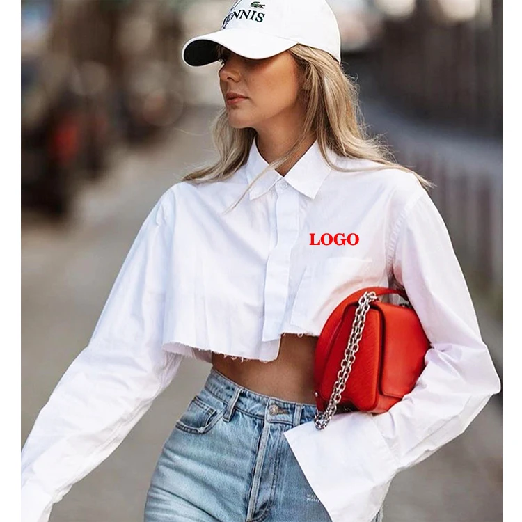 

Free Shipping Spring Females Latest Design White Color short Sleeve Fashion Blouse With Buckle Women Tops Blouse