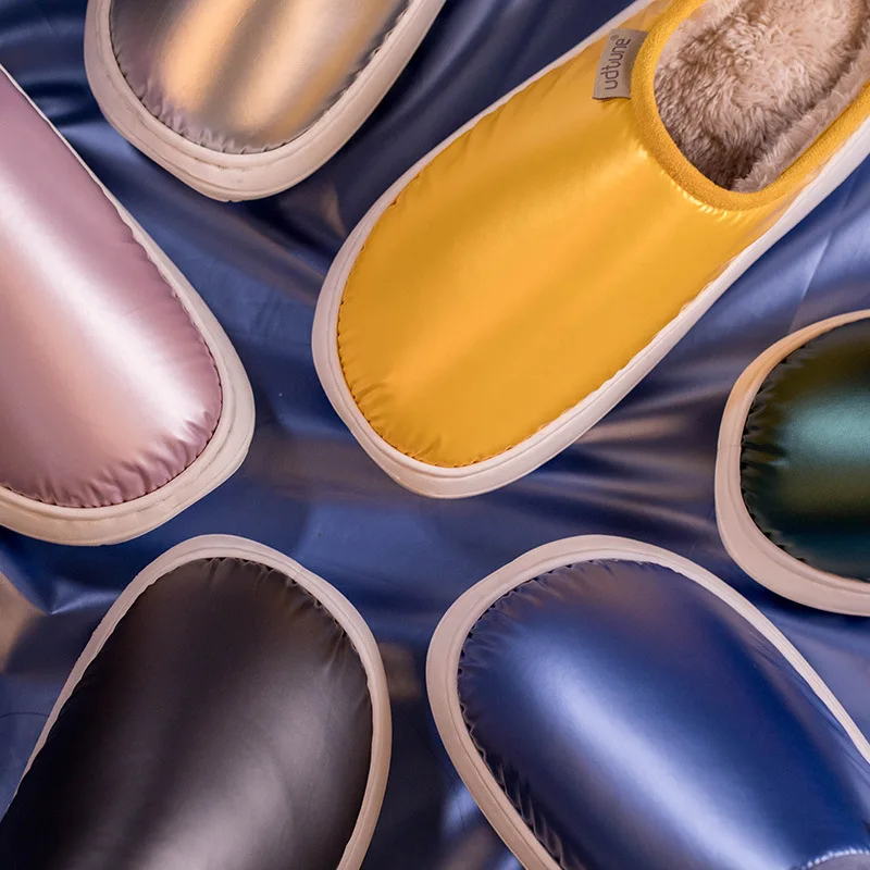 

Down Cloth Cotton Shoes Winter Warm Waterproof Slipper home house indoor slipper for men and women women sandals 2021, 5 colors