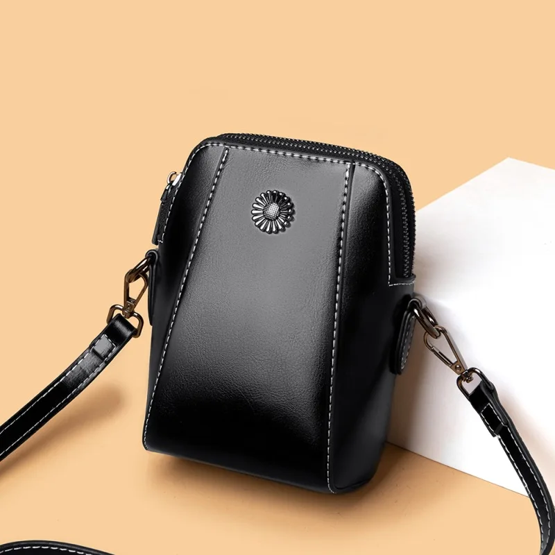 

New Trend Simple Pu leather phone bag crossbody ladies shoulder Mini Frame purse women sling bags, Black,white