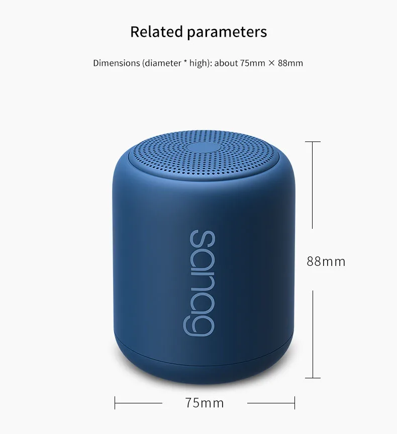 2020 new arrivals outdoor IPX5 waterproof portable subwoofer wireless bluetooth mini speaker - ANKUX.COM