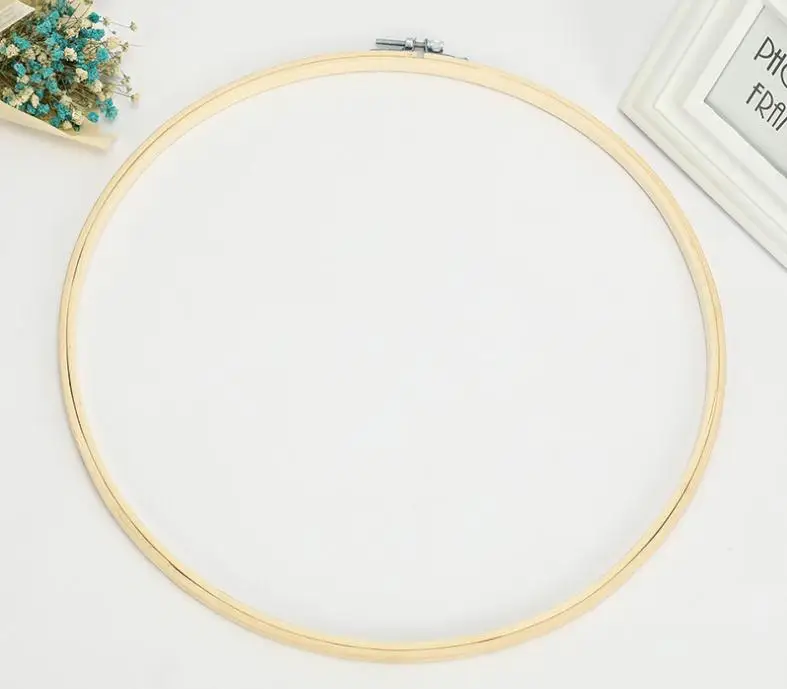 

Hot Selling 4/6/8/10 Inch Hight Quality Round Natural Bamboo Wooden Embroidery Hoop For Cross Stitch, Natural color