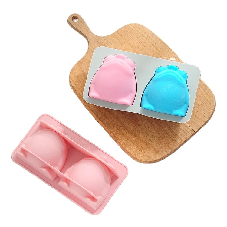 

bpa free Non-Stick 2 with frog prince silicone cake mold handmade soap chocolate multi-function Mousse Dessert baking tray mold, 2 colors
