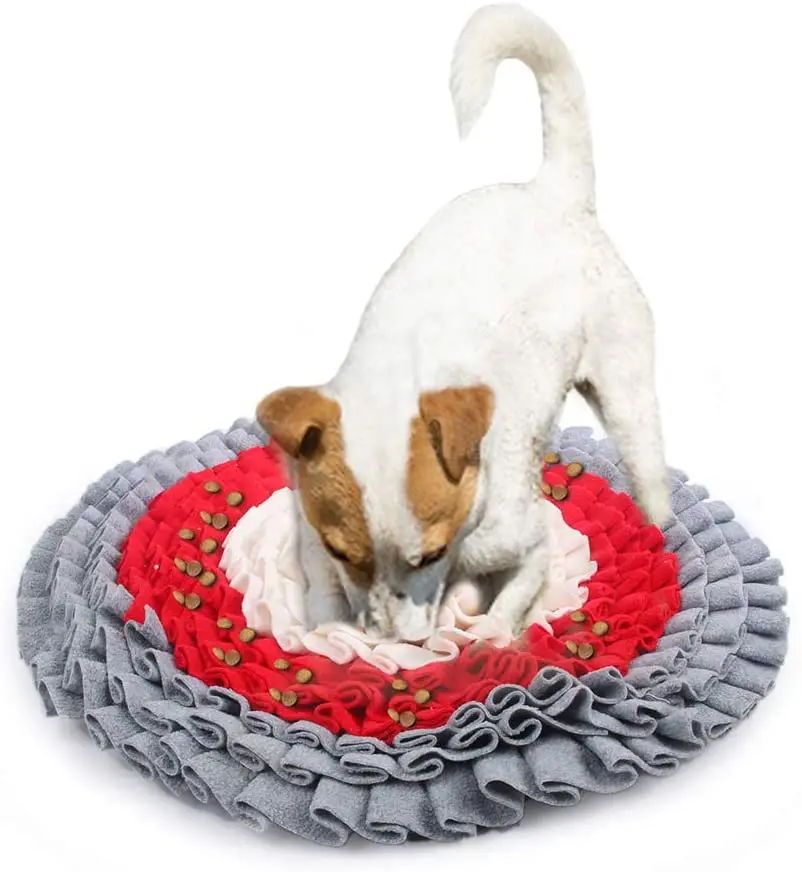 

All-For-Paws Interactive Feed Game for Boredom Dog Treat Dispenser Dog Slow Feeders Pet Snuffle Mat, As photos