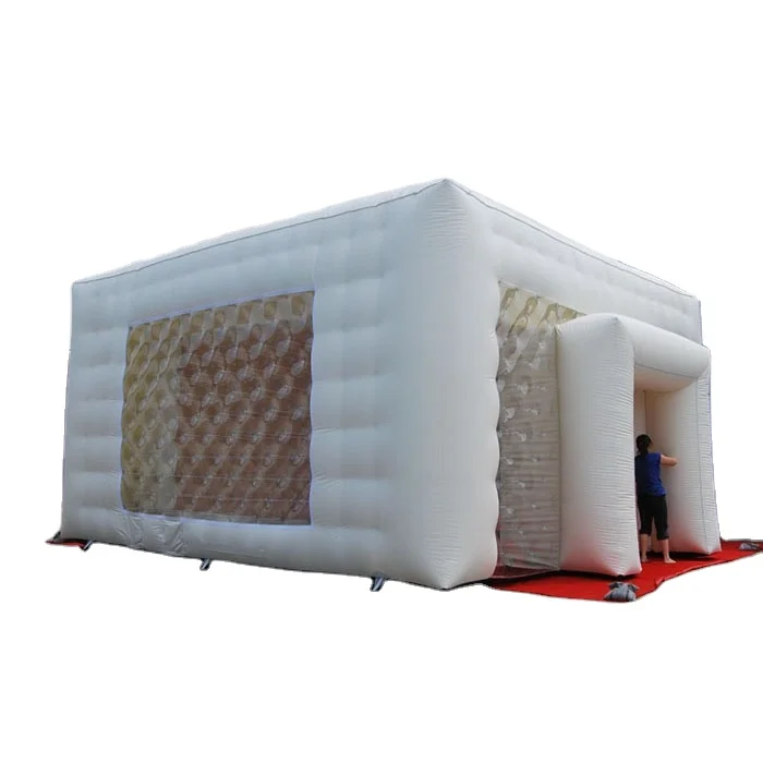 
China manufacturer outdoor bubble white inflatable air cube tent for party promotion event sale 