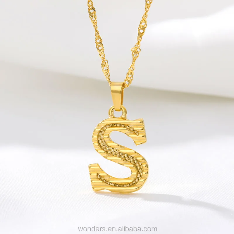 

Stainless Steel Gold Plated Initial Necklace Jewelry For Women Hot Sell Initial Necklace Dropshipping Jewellery