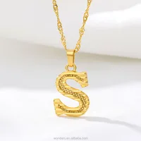 

Stainless Steel Gold Plated Initial Necklace Jewelry For Women, 2020 New Initial Necklace