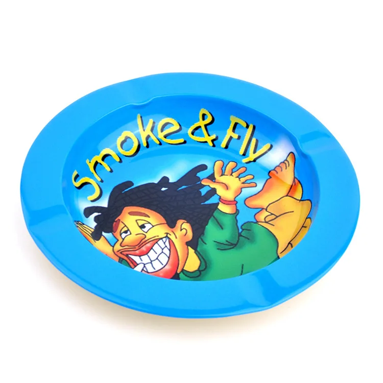 

SHINY Wholesale Custom Logo Pocket Tin Round Portable Metal Ashtray for Office and Home Ashtrays Smoking 2020, As customer requirements