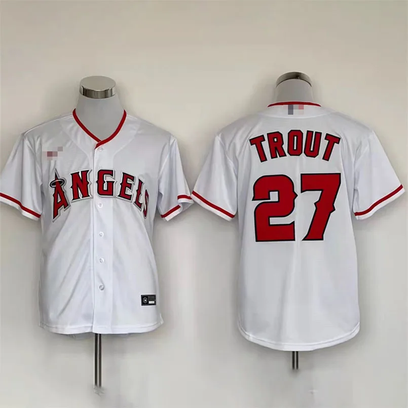 

Angels #27 baseball jersey for men stitched baseball uniforms baseball wear softball clothes custom NK brand original 1:1