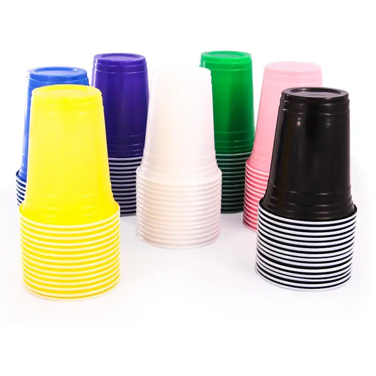 

premium 16oz colorful plastic cup beer pong cups tournament games red party cups for hot and cold drink