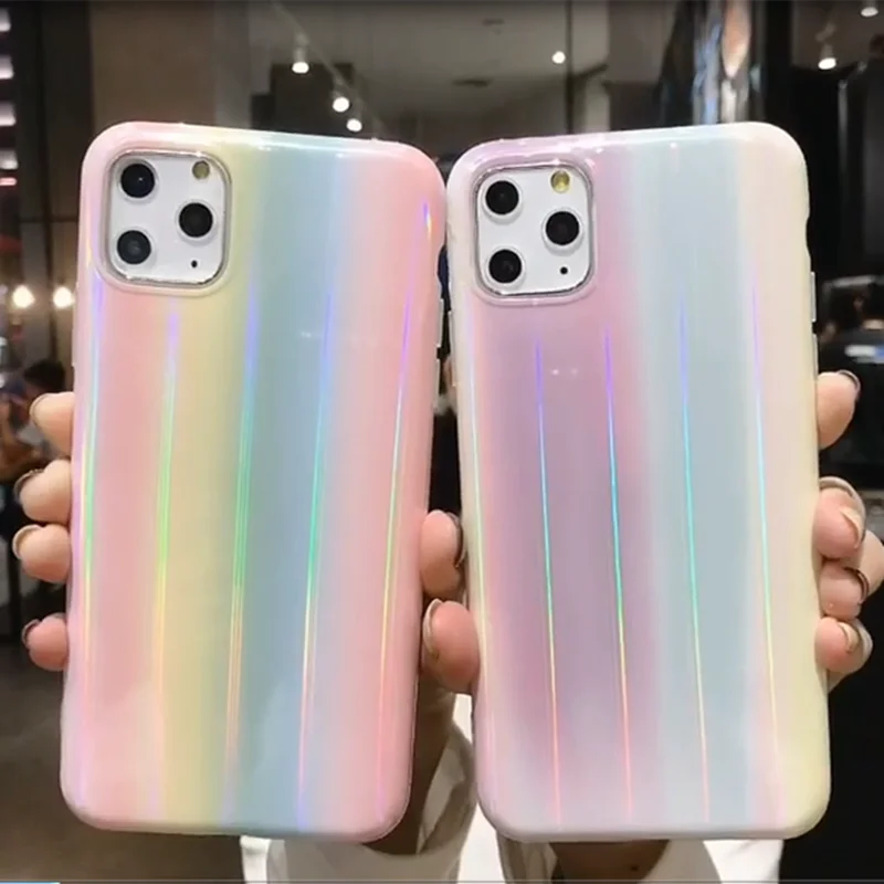 

Case for iPhone 11 Drop Test Certified Women's Protective Iridescent Tortoise Series for iphone apple rainbow case, Follow the shows