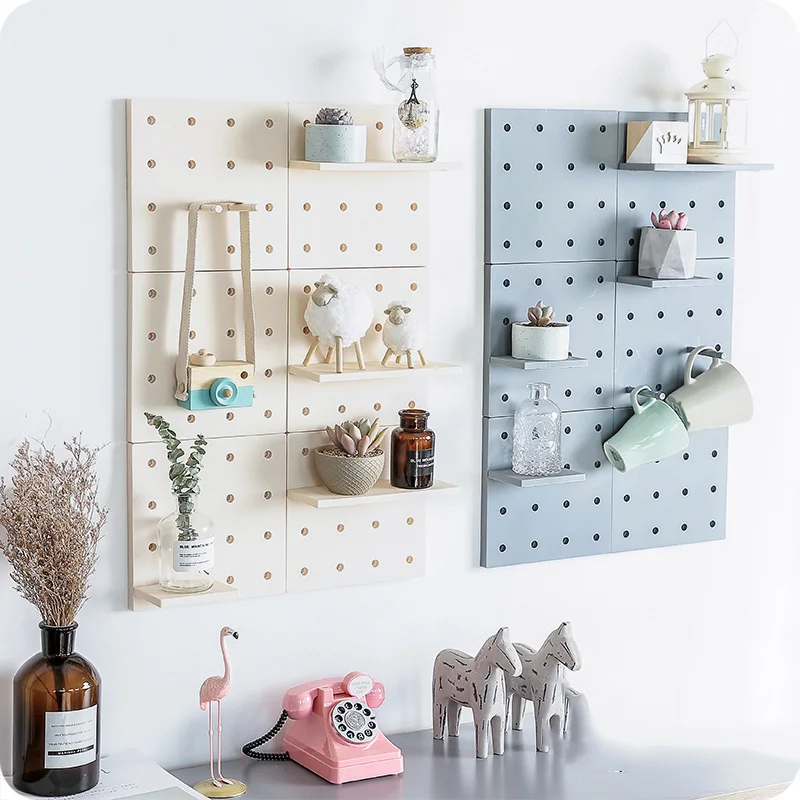 

Hexagonal Grid Wall Shelf Combination Wall Hanging Geometric Figure For Wall Decoration Living Room Bedroom Nordic Rack